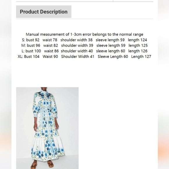 Chic Blue Floral Maxi Dress - Picture 14 of 16